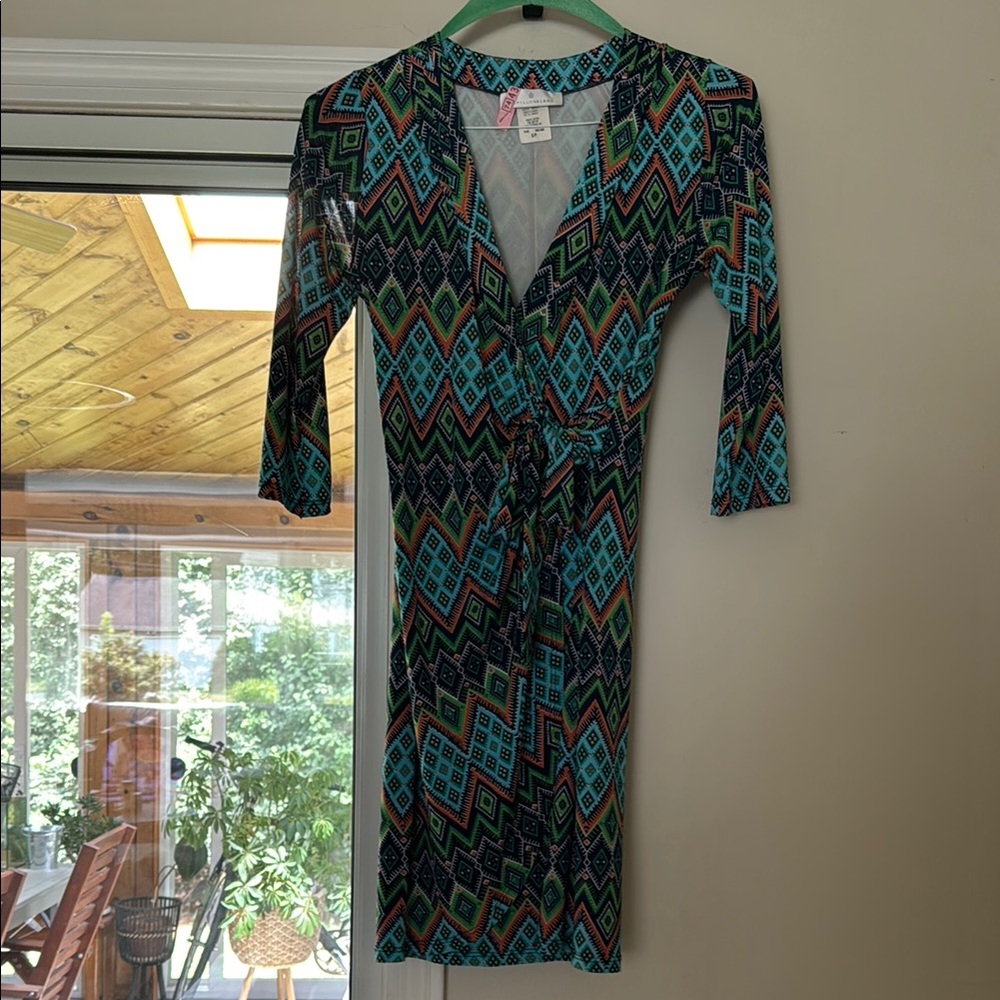 Papillon Blanc Multicolor Long Sleeve Dress
